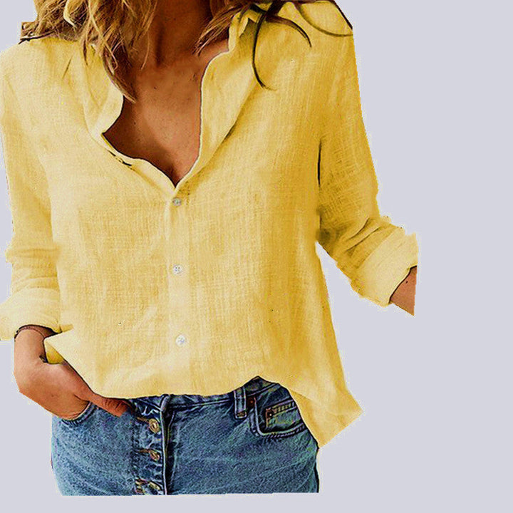 Stijlvolle oversized damesblouse, comfortabel shirt ideaal voor casual lente outfits.