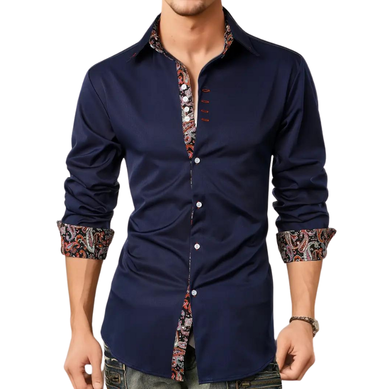 Klassiek zwart heren party overhemd, tijdloos en elegant, perfect voor een stijlvolle herenoutfit.