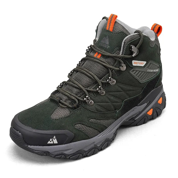 Zwarte waterdichte heren wandelschoenen, hoogmodel, ideaal voor comfort en prestaties outdoor.