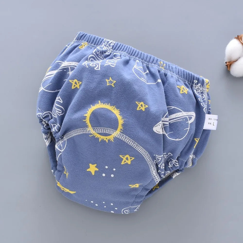 Baby luierbroek, herbruikbaar, 6 lagen absorptie, waterdicht & van zacht katoen.