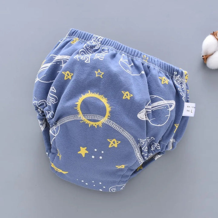 Baby luierbroek, herbruikbaar, 6 lagen absorptie, waterdicht & van zacht katoen.