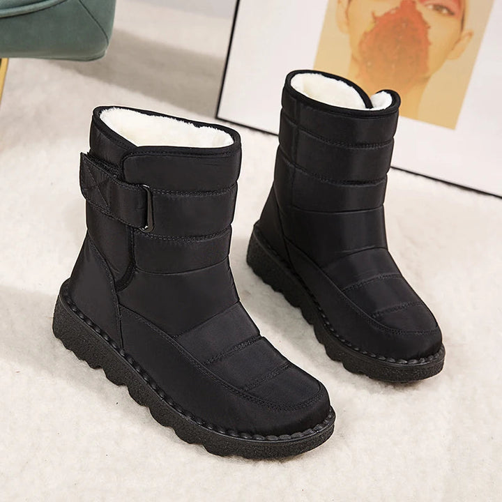 Waterdichte warme snowboots, unisex, met antislip rubberen plateauzool.