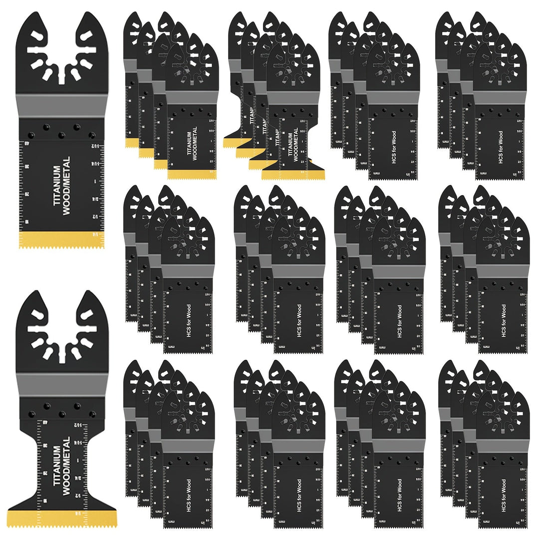 Efficiënte titanium gecoate multitool zaagbladen voor snelle zaagsneden en minder slijtage. Precisie zagen.