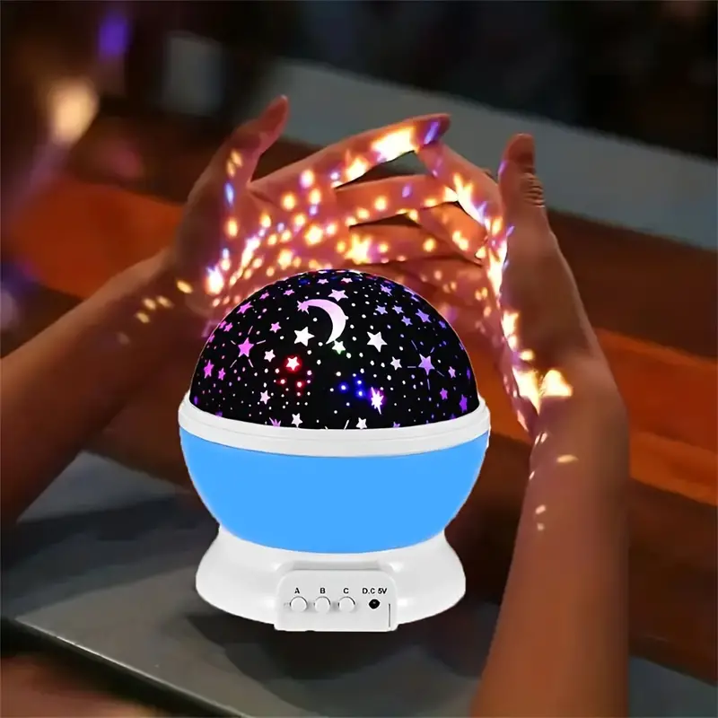 USB oplaadbaar sterrenprojector kinderlampje, ideaal voor slaapkamer met kalmerende sterrenhemel.