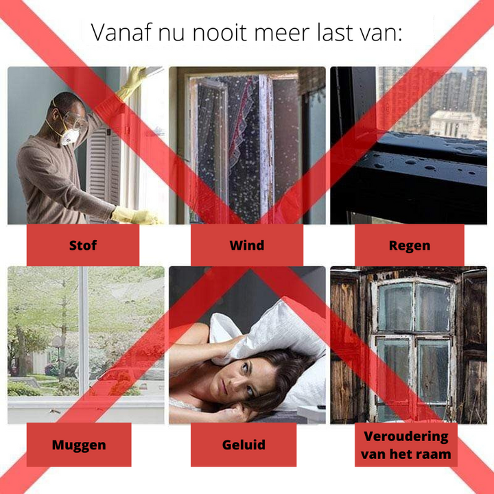 Energiebesparende tochtstrip voor ramen en deuren. Zelfklevend en weerbestendig, verbetert isolatie.