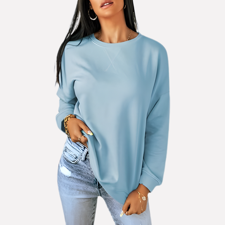 Stijlvolle dames trui, lange mouwen, crew neck, perfect voor diverse casual combinaties.