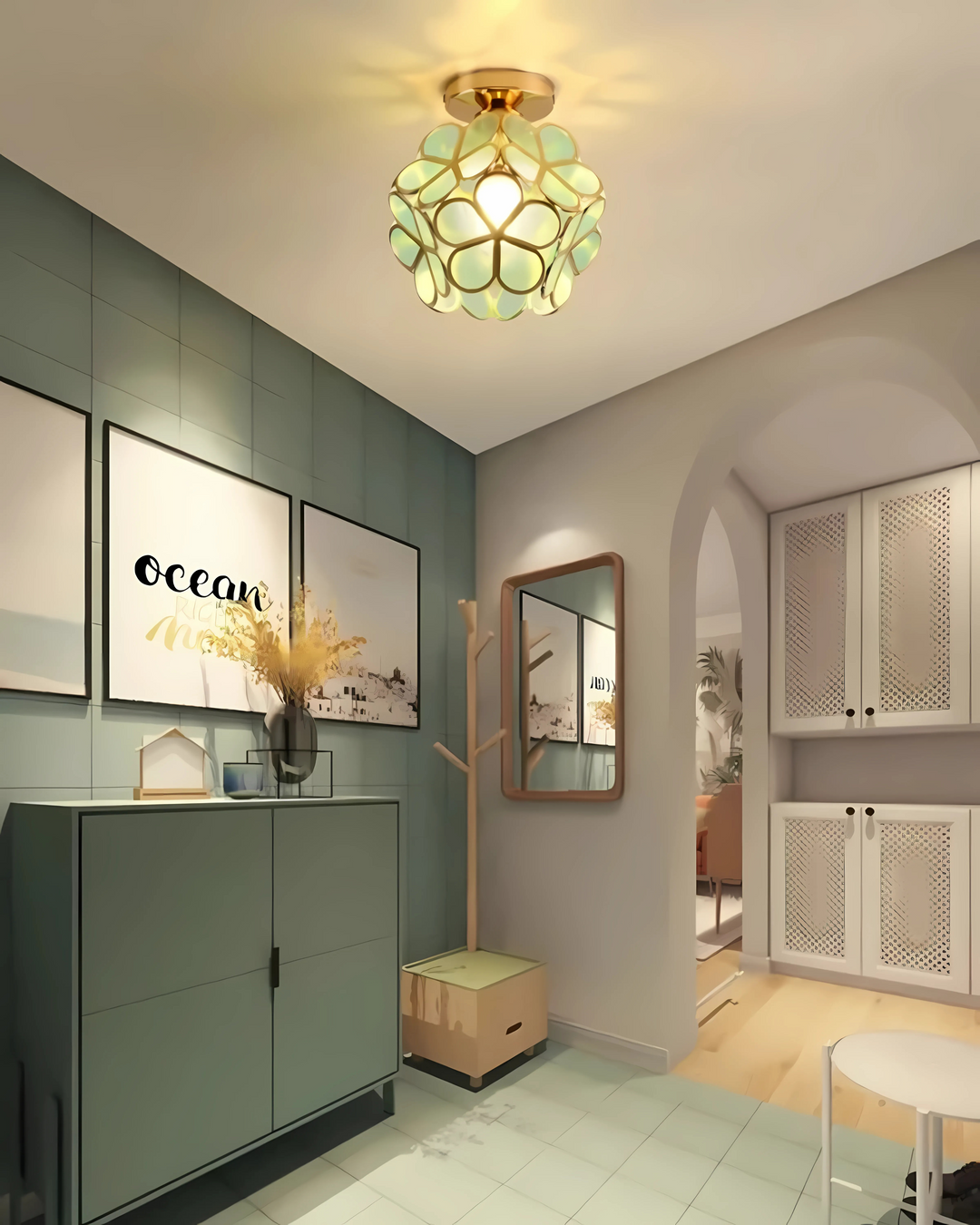 Decoratieve plafondlamp 'Bloem', verlicht elke ruimte met stijl en elegantie.
