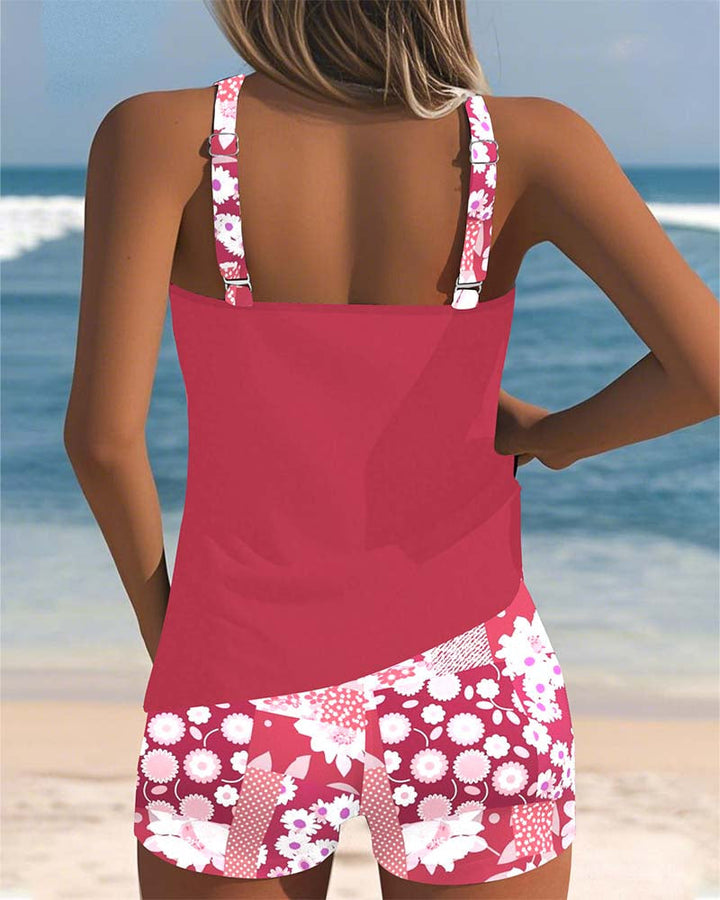 Complete dames tankini badpak set, stijlvol en comfortabel voor een perfecte zomerse strandlook.