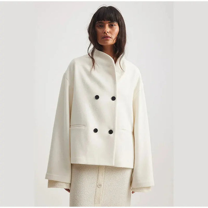 Comfortabele dames winterjas, vintage en trendy, warme losse pasvorm.