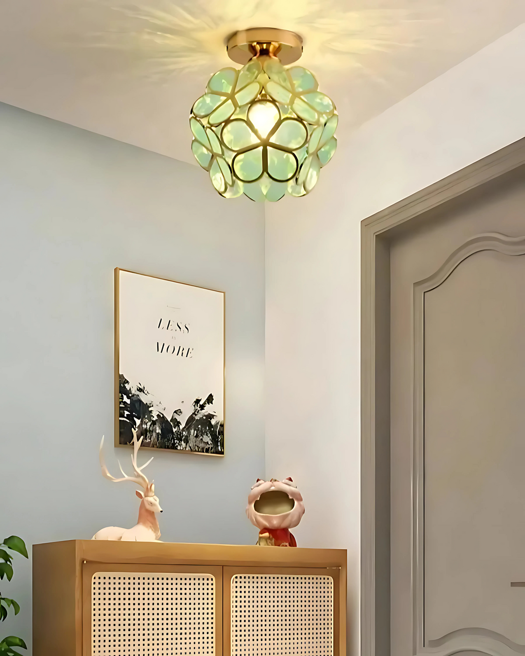 Unieke designlamp 'Bloem', moderne acryl plafondverlichting voor interieur.