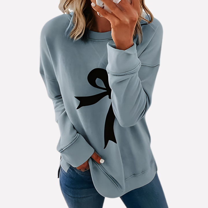 Casual dames sweatshirt, lange mouwen, crew neck, ideaal voor ontspanning en stijl.