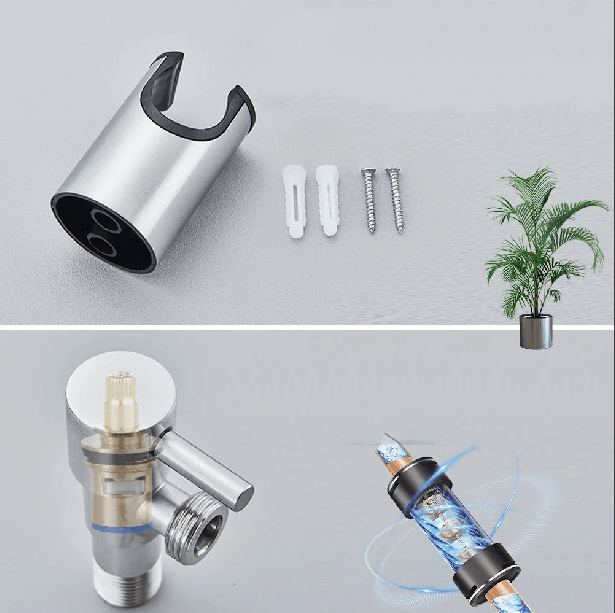 Stijlvolle RVS WC bidet handdoucheset als badkamerupgrade. Biedt comfort en superieure hygiëne na elk toiletbezoek.