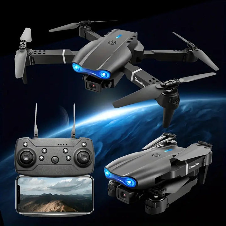 Compacte opvouwbare drone met HD camera, perfect voor adembenemende luchtfoto's en vloeiende videobeelden.