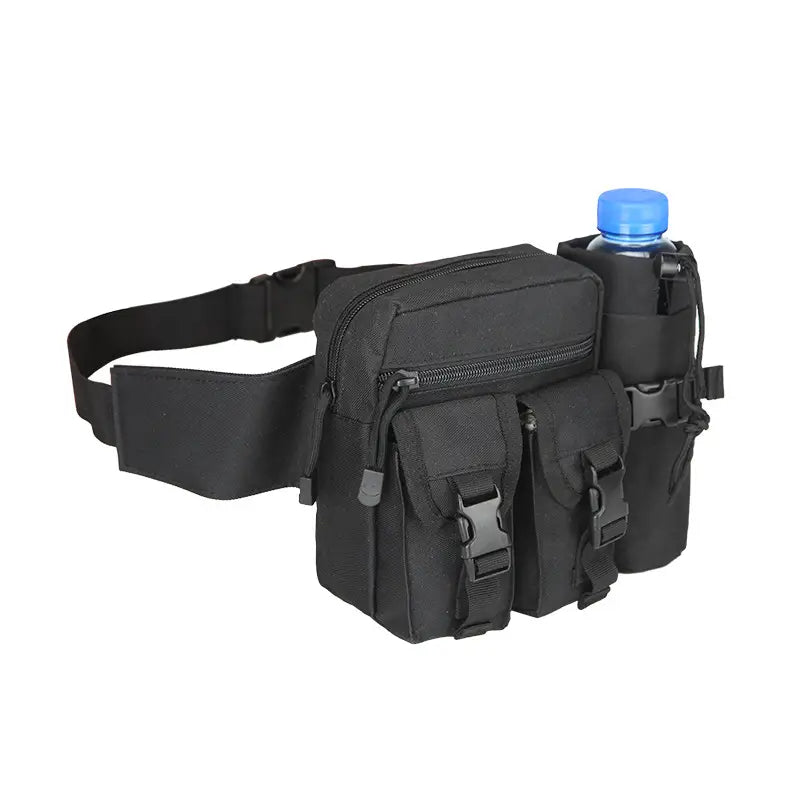 Unisex outdoor heuptas van Oxford met waterfleshouder, ideaal voor wandelen, hiken en reizen.