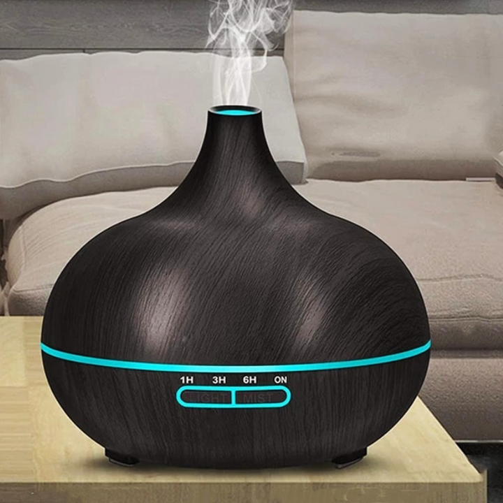 ZenMist aromatherapie diffuser; creëer rust en sfeer thuis met kalmerende geuren en zacht sfeerlicht.