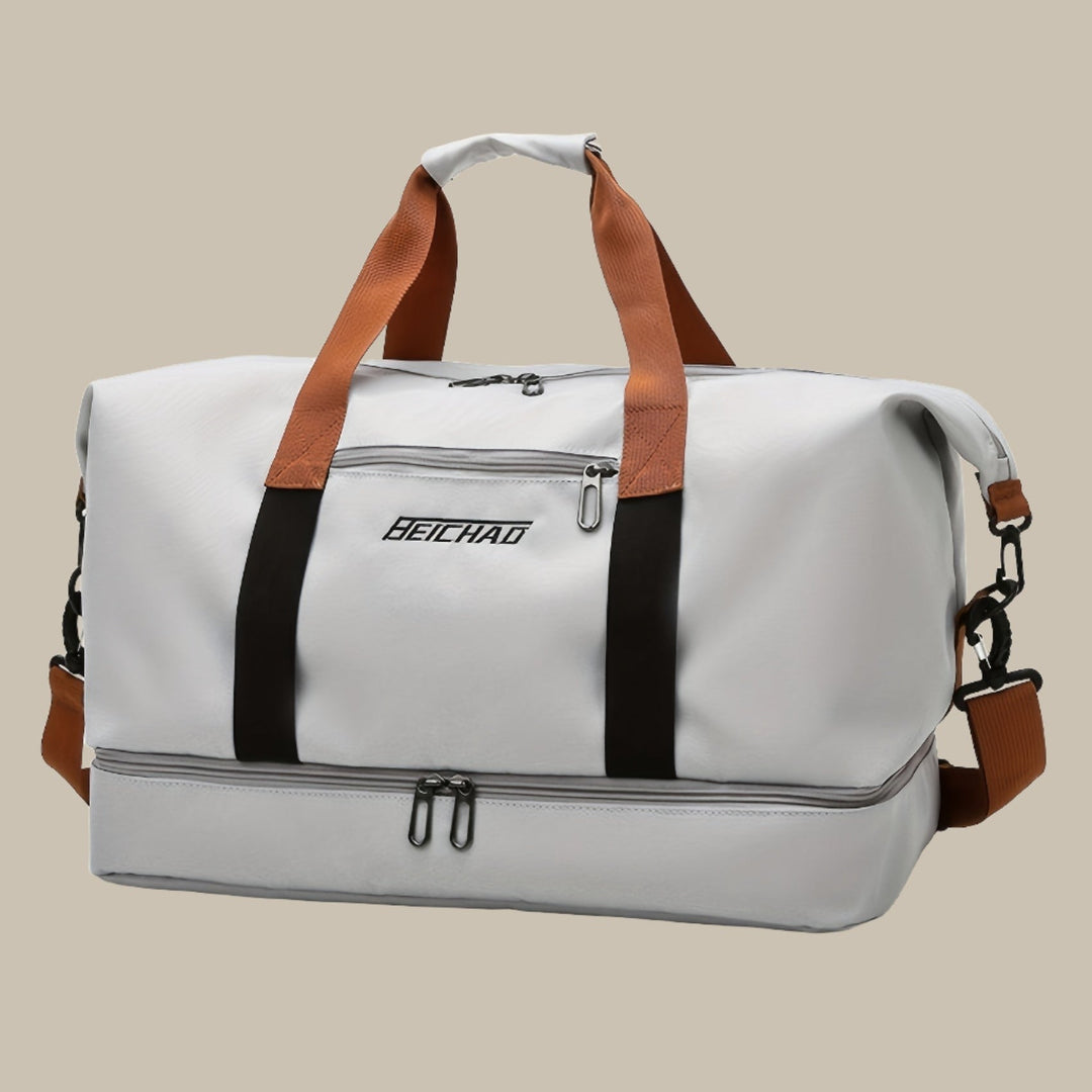Robuuste heren duffelbag, geschikt voor al je reisaccessoires. Comfortabele en ruime weekendtas.