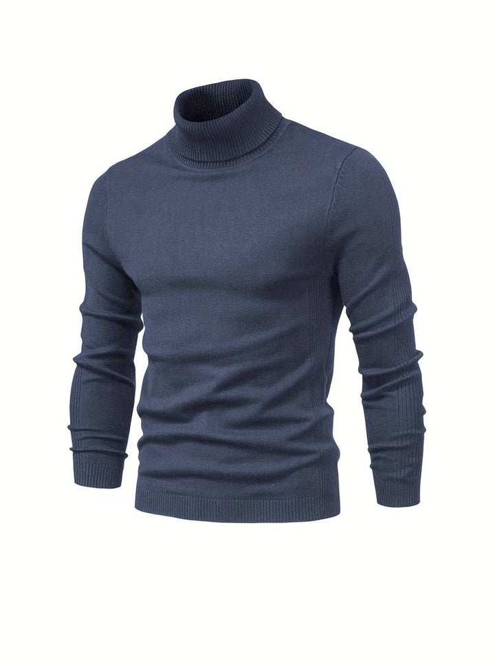 Zachte heren premium coltrui, ideaal voor koude dagen. Stijlvolle en warme winter trui.