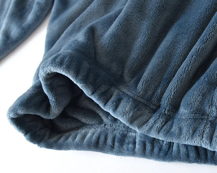 Zachte herenpyjama, perfecte loungewear set voor koude winterdagen.