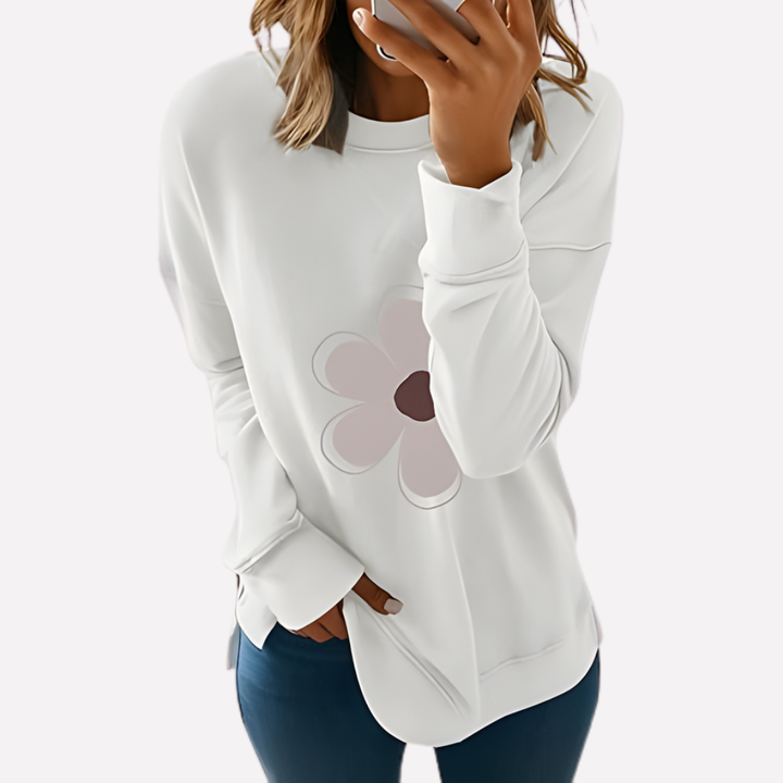 Dames crew neck sweatshirt, veelzijdig ontwerp, comfortabel en modieus.