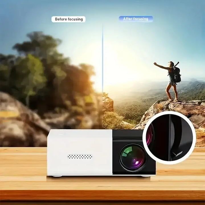 LED mini projector voor een heldere beeldkwaliteit en goed geluid, ideaal voor overal mee naartoe.