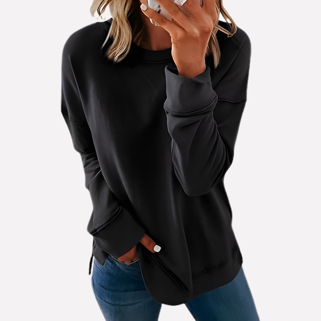 Een comfortabele damestrui met ronde hals, casual chic voor elke dag.