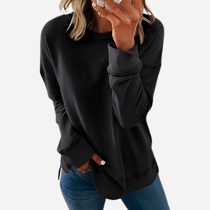 Een comfortabele damestrui met ronde hals, casual chic voor elke dag.