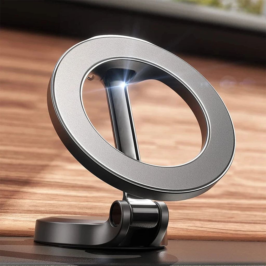 Universele 360° draaibare magnetische telefoonhouder voor veilige auto navigatie.