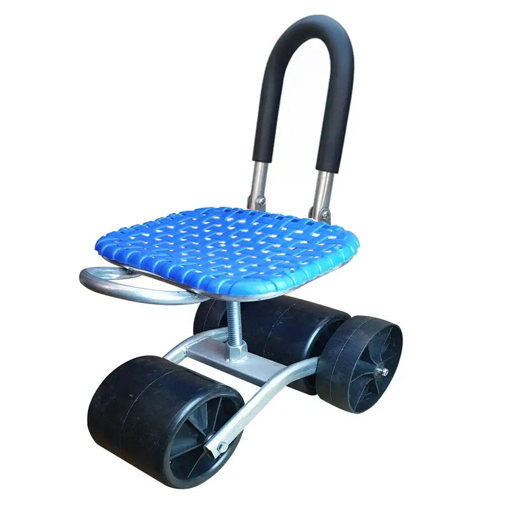 Comfortabele draaibare tuinstoel met verstelbare hoogte, ideaal voor ergonomisch tuinieren.