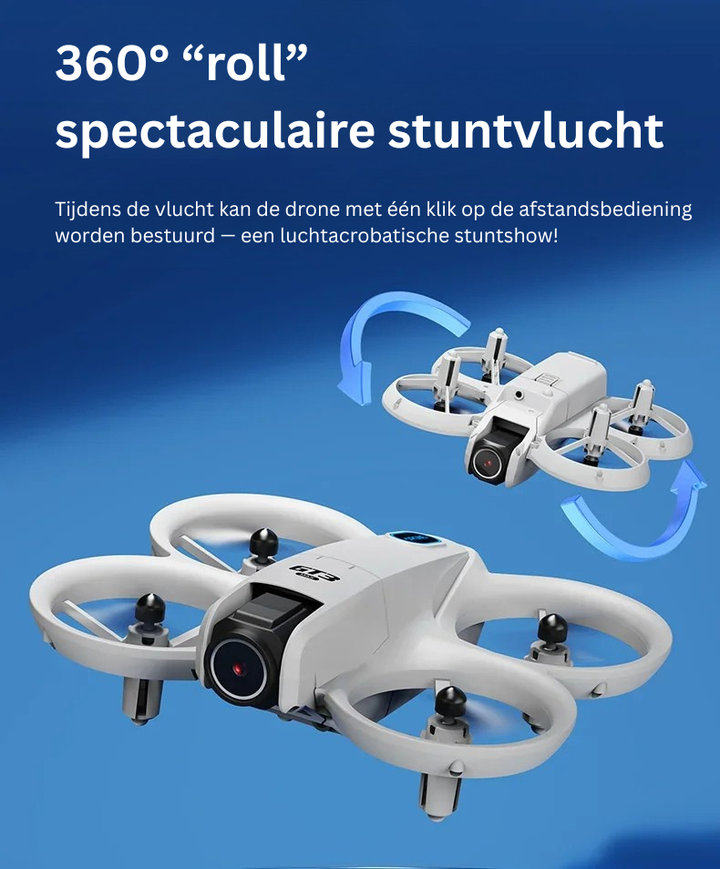 Compacte opvouwbare drone met 5G GPS, ideaal voor transport en luchtfotografie onderweg.