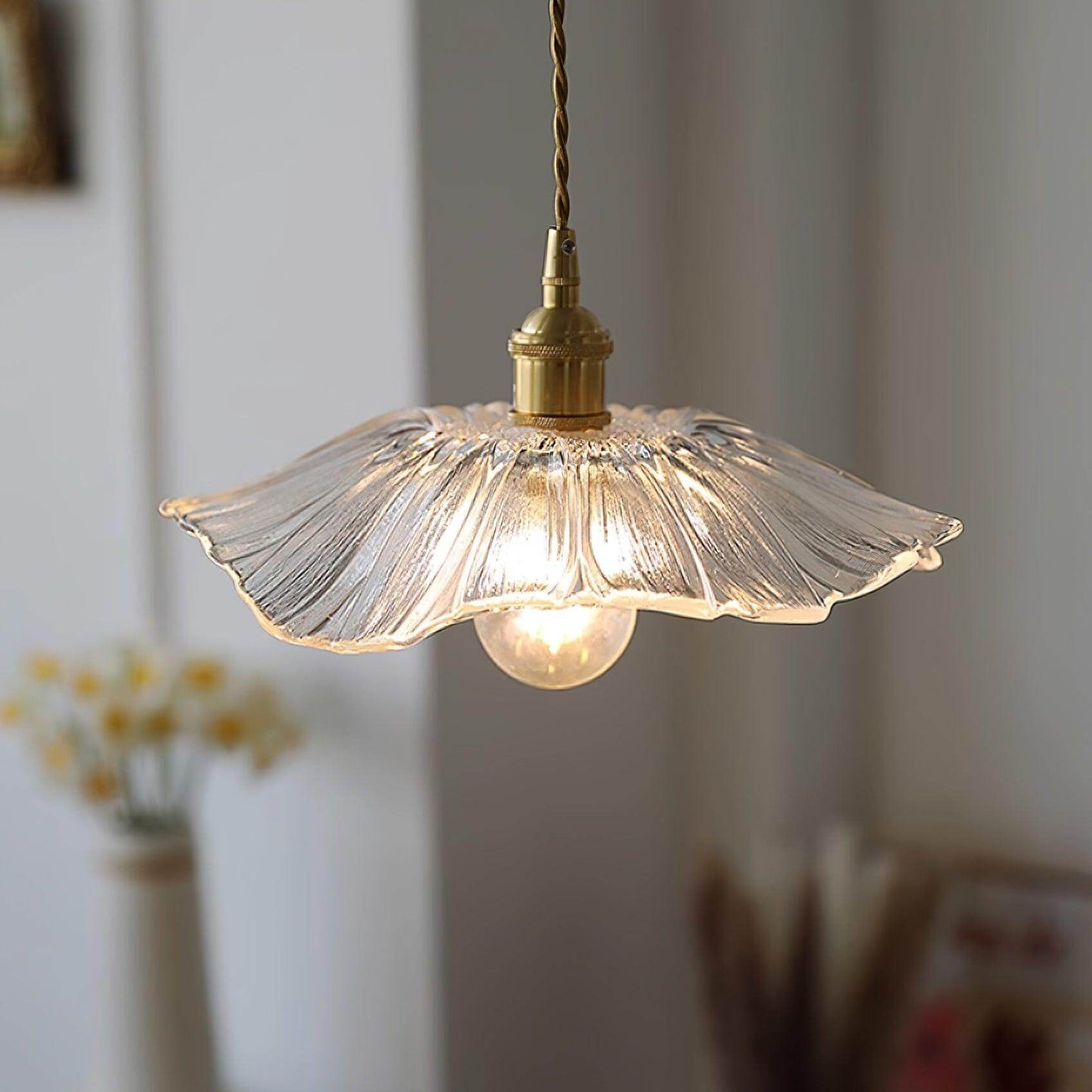 Hanglamp Glas Bloem - Retro Design Verlichting