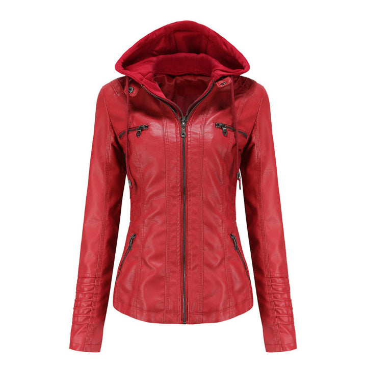 Modieuze dames leren zomerjas, elegant en comfortabel. Ideaal als chique bovenkleding voor de zomer.