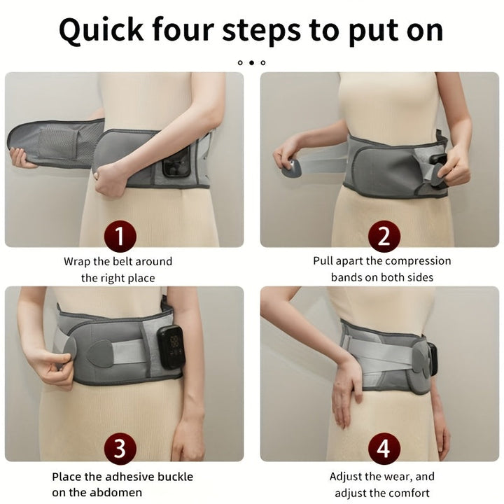 Draagbare verwarmde draadloze massageband, biedt gerichte verlichting voor rug en taille met vibratie.