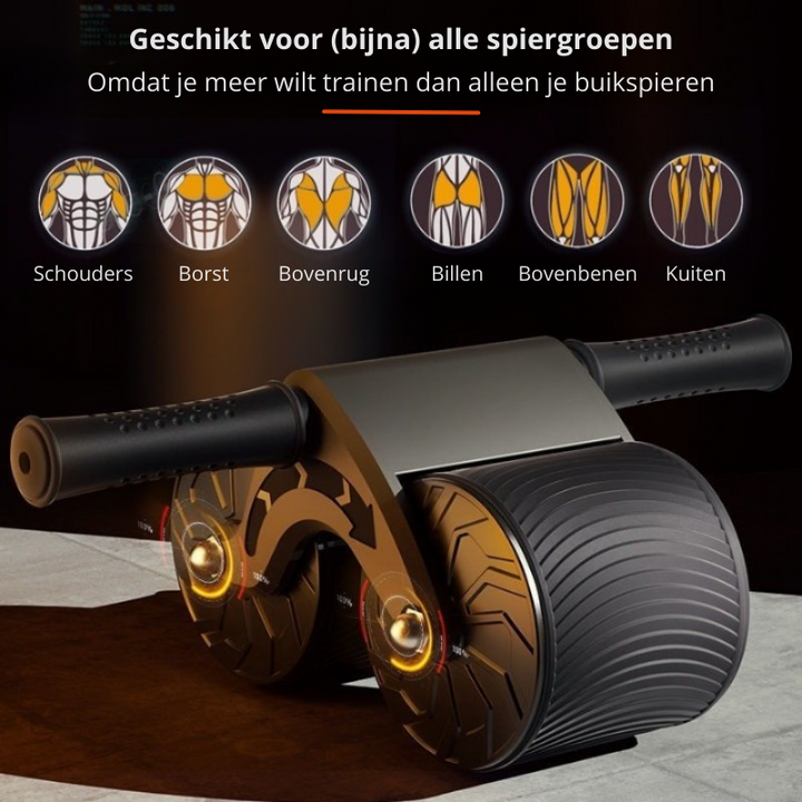 Compacte buikspiertrainer, ideaal voor thuis workouts en het ontwikkelen van een sixpack.