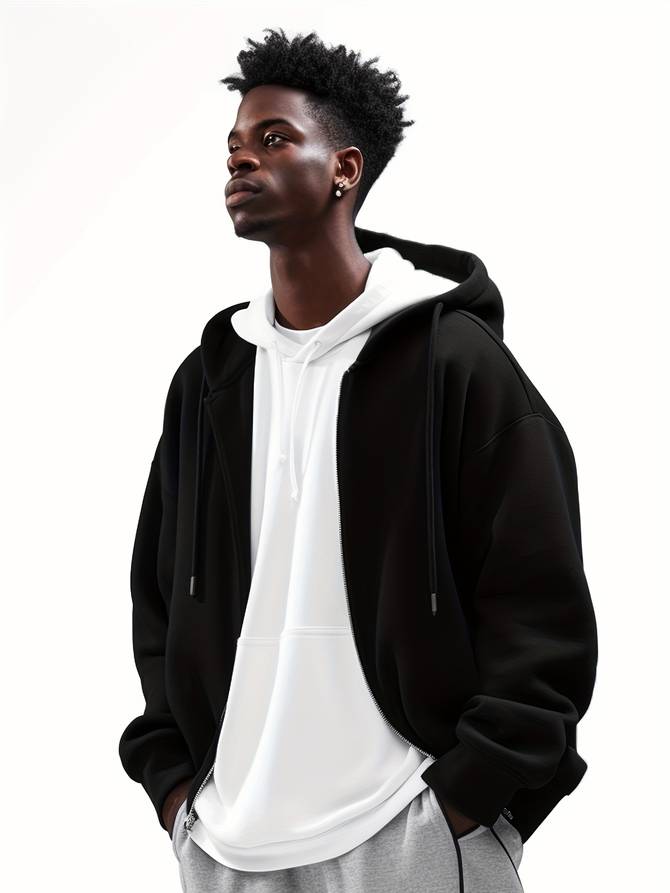 Comfortabel heren oversized vest met rits, ideaal voor casual en modieuze streetwear.