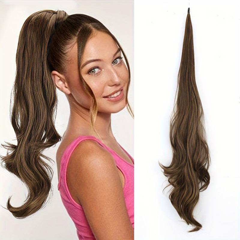 Volumineuze wrap-around paardenstaart 'Selena' voor een luxueuze lange haarstijl met extra body en beweging.