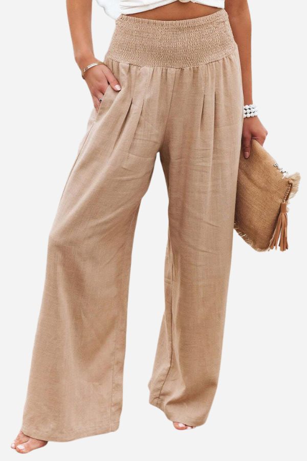 Veelzijdige dames palazzo broek met wijde pijpen, comfortabel en elegant voor elke gelegenheid.