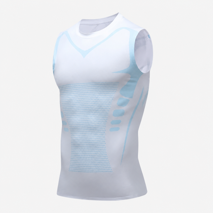 Effectief heren ondershirt voor houdingscorrectie en compressie. Shapewear met comfortabele rugondersteuning.