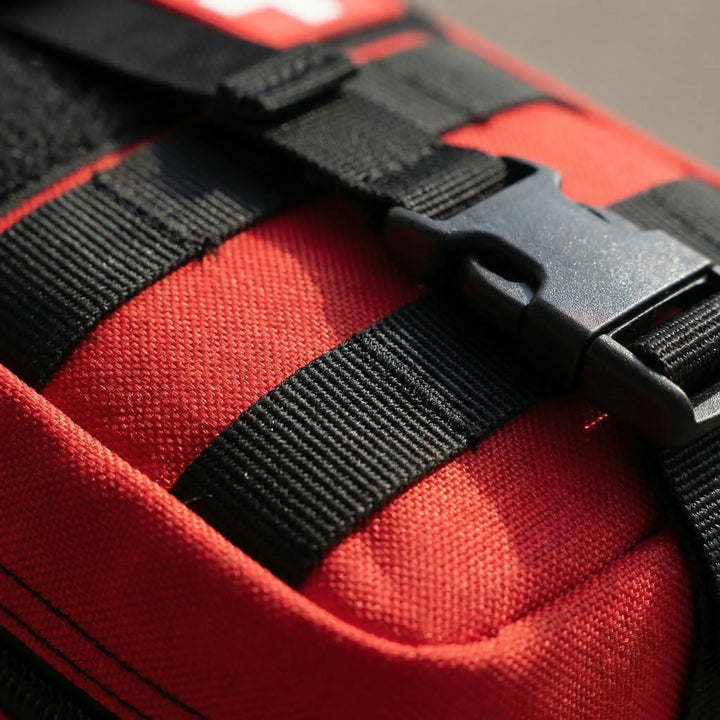 Essentiële EHBO-set voor wandelen, kamperen en avontuur; complete 379-delige survival kit.