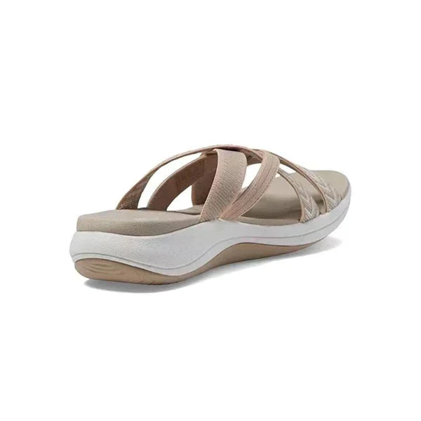 Ergonomische Lina dames slippers met schokabsorberend voetbed voor optimale voetgezondheid en ondersteuning.