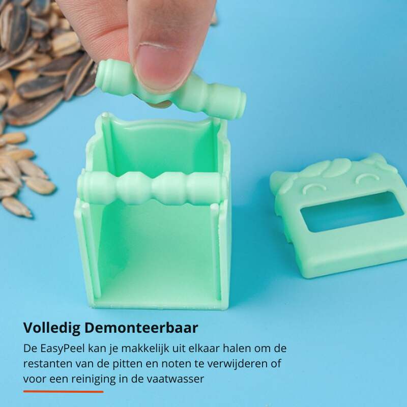 Compacte automatische zonnebloempitten peller in de keuken, bespaart tijd bij het schillen van noten.