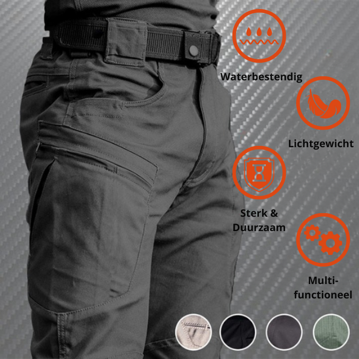 Functionele cargo zakken van de Heren Cargo Broek Eddy, ideaal voor wandelen en tactisch gebruik.