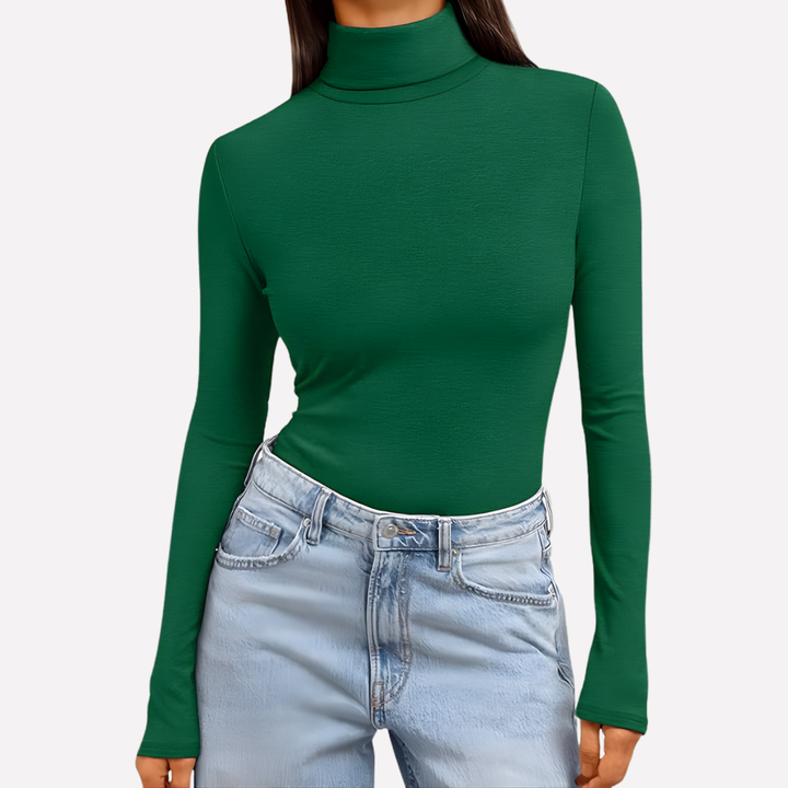 Ideale dames coltrui top met lange mouwen, essentieel voor laagjes en comfortabele dagelijkse mode.