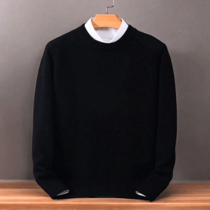 Comfortabele heren kasjmier pullover, oversized pasvorm, ideaal voor stijlvolle winter- en herfstmode.