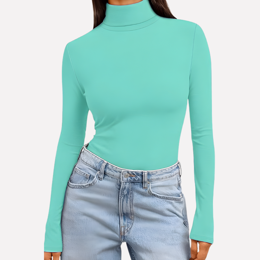 Veelzijdige dames top: elegante coltrui met lange mouwen voor zowel casual als chique dagelijkse looks.