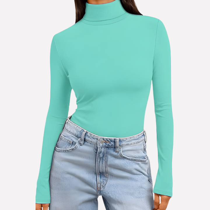 Veelzijdige dames top: elegante coltrui met lange mouwen voor zowel casual als chique dagelijkse looks.