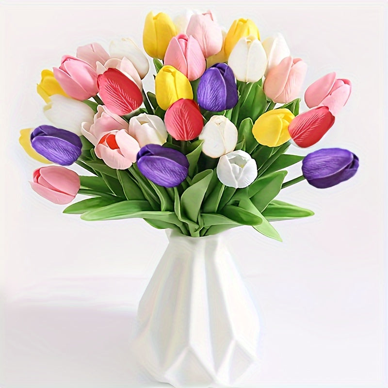 Onderhoudsvrije kunst tulpen, verfraaien uw woning met een kleurrijk accent.