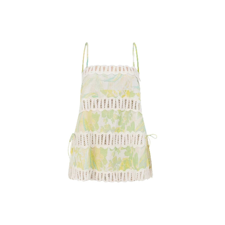 Elegante losvallende beige kanten damesset voor de zomer, perfect voor vakantie, strand of stijlvolle loungewear.