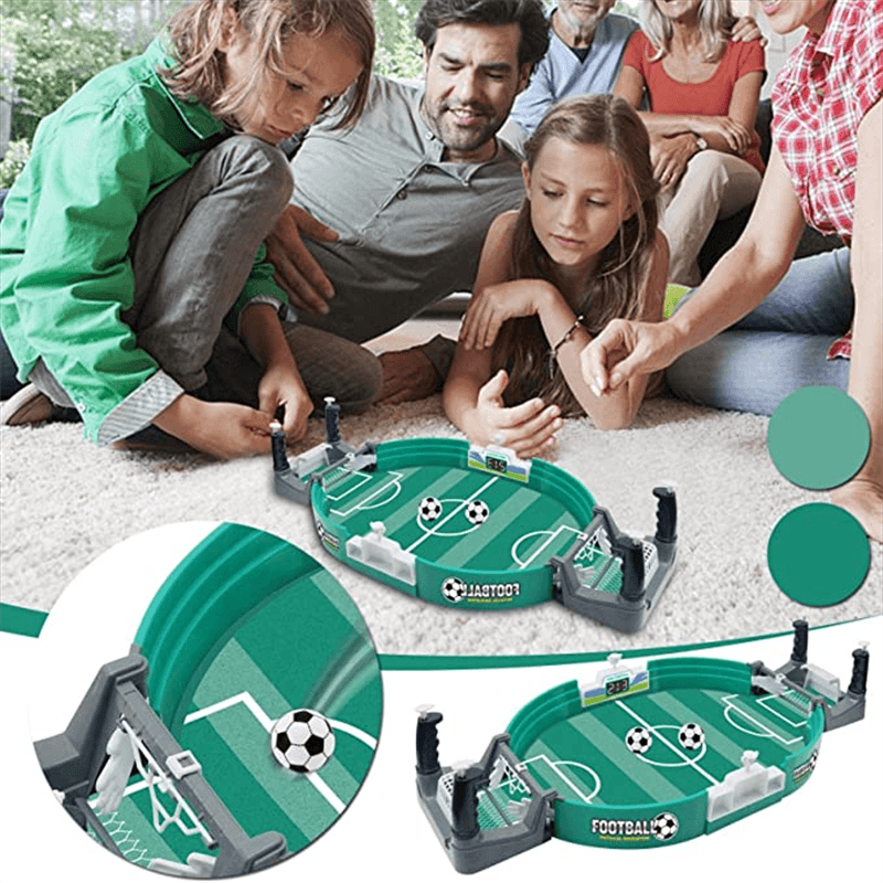 Interactief Tafelvoetbalspel Goalino voor gezellig familieplezier; ideaal kinderspeelgoed.