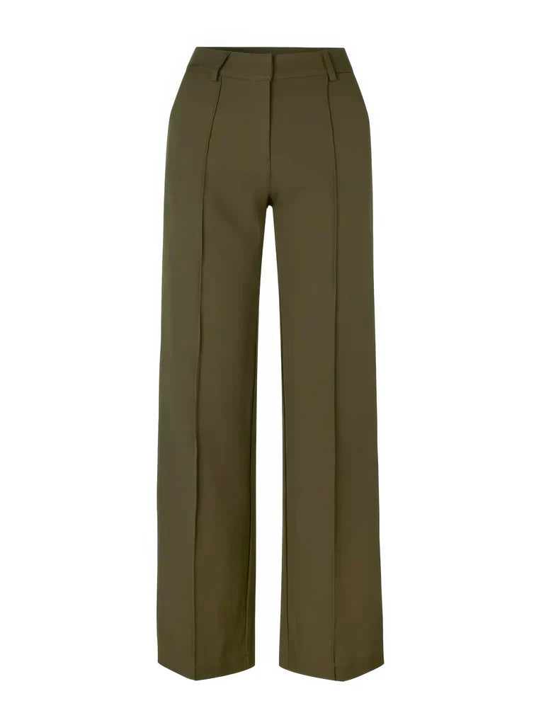Hoymans dames pantalon, comfortabel slim-fit model met modieuze wijde pijpen, ideale pasvorm.