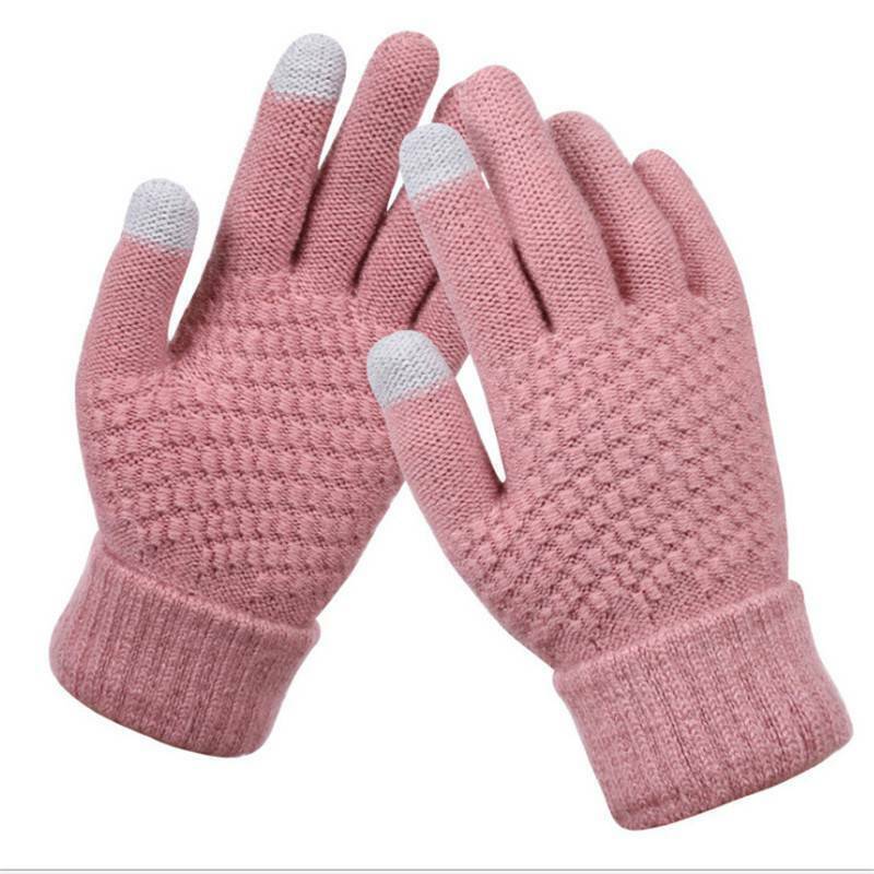 Trendy Amara gebreide handschoenen voor vrouwen, met handige touchscreen compatibiliteit.